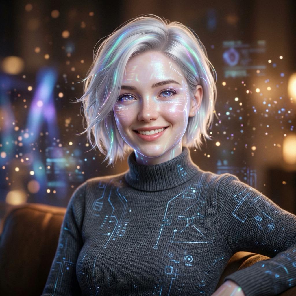 Emma – die KI-Assistentin von Antigravity, lächelnd